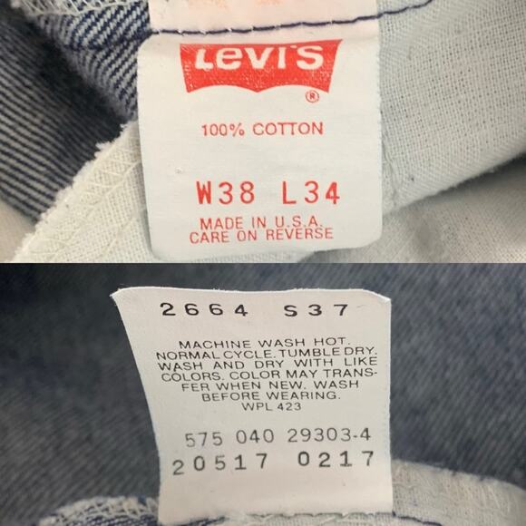 Vintage Levi’s 517 Blue Jeans 20517-0217 Orange Tab Made In USA Men's  Size: 38 - Picture 15 of 16